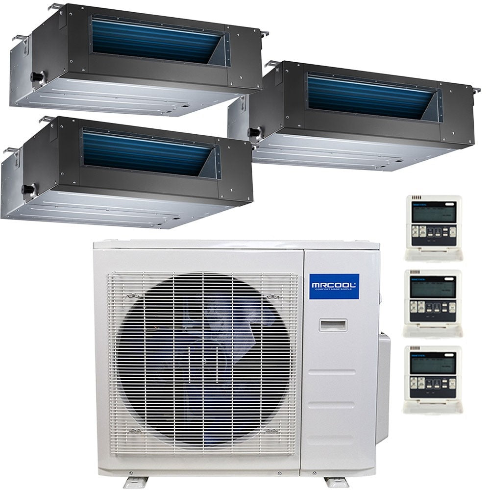 36k BTU 22.5 SEER MrCool Olympus Ductless Heat Pump Split System - 3 Z