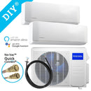 30k BTU 21.5 SEER Multi-Zone MrCool DIY 2 Zone Ductless Heat Pump Split System 4th Generation - 12k+18k