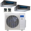 30k BTU 22.5 SEER MrCool Olympus Ductless Heat Pump Split System - 2 Zone Concealed Duct - 12k+18k