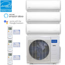 36k BTU 22.5 SEER MrCool Olympus Ductless Heat Pump Split System - 3 Zone Wall Mounted - 9k+9k+18k