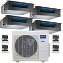 36k BTU 22.5 SEER MrCool Olympus Ductless Heat Pump Split System - 4 Zone Concealed Duct - 9k+9k+9k+12k