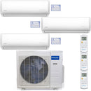 39k BTU 22.5 SEER MrCool Olympus Ductless Heat Pump Split System - 3 Zone Wall Mounted - 9k+12k+18k