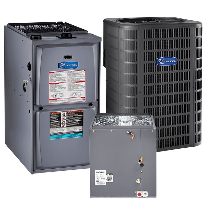 4 Ton 14.5 SEER 110k BTU 95% AFUE Variable Speed MrCool Signature Central Air Conditioner & Gas Split System - Upflow