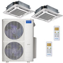 42k BTU 22.4 SEER MrCool Olympus Ductless Heat Pump Split System - 2 Zone Ceiling Cassette - 18k+24k