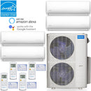 51k BTU 22.4 SEER MrCool Olympus Ductless Heat Pump Split System - 4 Zone Wall Mounted - 9k+12k+12K+18k